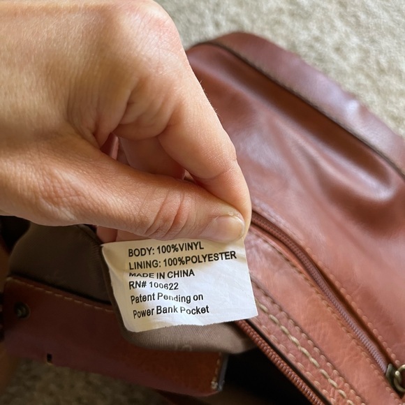 BOC Crossbody Purse Shoulder Bag Brown Vegan Leather Born Concept B.O.C. *FLAW - Picture 7 of 14